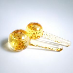 GEM Gemstone <span class=keywords><strong>Prix</strong></span> Favorable Globes Visage Beauté Hockey Énergie Visage Refroidissement Globe Or Couleur Glitter Ice Balls - Product Image 4