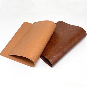 Manteles <span class=keywords><strong>individuales</strong></span> personalizados <span class=keywords><strong>de</strong></span> <span class=keywords><strong>cuero</strong></span> PU marrón oscuro para restaurantes, mesas <span class=keywords><strong>de</strong></span> comedor - Product Image 4