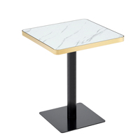 [Stock US] Livraison Gratuite Table Bistro Carrée en Faux Marbre 23,7 pouces 3 Couleurs Expédition Domestique US 1 Pièce MOQ