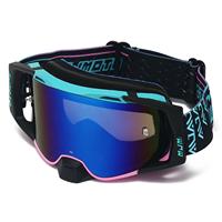 Lunettes de course tout-terrain personnalisées pour motocross, avec lentille anti-buée double couche à changement facile, protection UV 100% - Lunettes MX