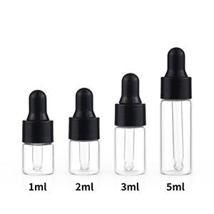 Empty Glass Eye Dropper <b>Bottle</b> With Black Screw Cap Test Sample <b>Perfume</b> Vial - Product Image 4