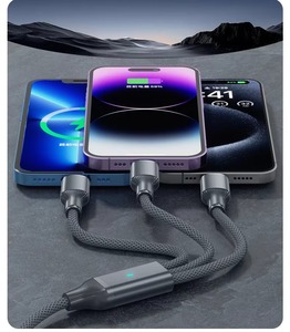 Cable de Carga Rápida <span class=keywords><strong>3</strong></span> en <span class=keywords><strong>1</strong></span> con Logotipo Personalizado, Cable <span class=keywords><strong>USB</strong></span> Tipo C de 100W para Accesorios Móviles Android - Product Image 2