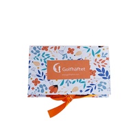 Boîte cadeau rigide en carton de luxe personnalisée avec impression en relief, pour carte de crédit VIP, avec fermeture à ruban