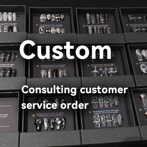 El yapımı tabut kare ve Stiletto/kelebek desen ABS pres-kısa tırnak ipuçları yüksek kalite özel yanlış parmaklar paketlenmiş - Product Image 6