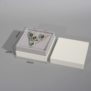 Fuyi's best-selling jewelry packaging <b>boxes</b> in black and gray velvet, perfect for storing rings, <b>earrings</b>, and necklaces. - Product Image 6