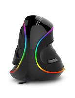 Souris ergonomique DELUX M618Plus RGB, souris verticale filaire grande taille RGB, 4000 DPI avec 6 boutons
