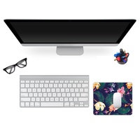 Alas Mouse Gaming Motif Bunga Anime Custom Hot Print, Tekstur Persegi Panjang, Desain Lucu, Tahan Air, Karet, Kain yang Dapat Dicuci
