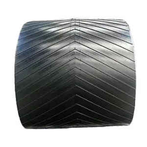 Factory Price Industrial V Shape Ribbed Pattern EP Polyester Rubber Chevron Conveyor Belt For Coal Sand