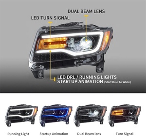 <span class=keywords><strong>Led</strong></span> đèn pha cho Jeep Grand Cherokee 4th Gen wk2 2011 2012 2013 đầu ánh sáng hoạt hình màu xanh chạy đầu ánh sáng đèn tín hiệu rẽ - Product Image 3