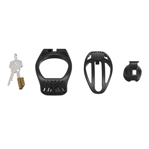 Dispositif de chasteté pour hommes, entièrement imprimé en 3D, en résine, 3 tailles, avec clip MTF, plateau à urine coulissant et cage à pénis - Product Image 6