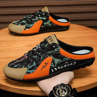 Nouvelles mules d'été pour hommes à bout fermé, style mocassins, tendance, à enfiler, décontractées d'extérieur, en matière synthétique