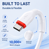Kabel Data Pengisian Cepat Silikon Lembut Grosir Pabrik DOUBLE PONY, Kabel USB C 2A Tipe-C untuk iPhone 18
