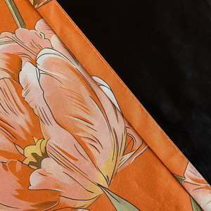 <span class=keywords><strong>Tissu</strong></span> de <span class=keywords><strong>rideau</strong></span> imprimé floral 100% polyester, base blanche, fleurs aquarelle, vendu au mètre - Product Image 4