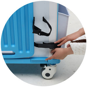 Chariot <span class=keywords><strong>de</strong></span> conception <span class=keywords><strong>de</strong></span> mode MN-EC001B avec matériau ABS et roues doté d'un <span class=keywords><strong>support</strong></span> pour bouteille d'oxygène - Product Image 6