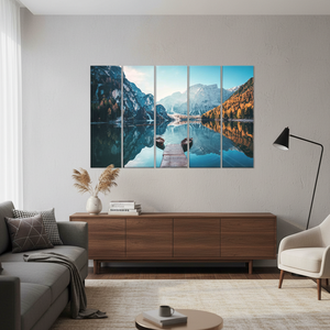 Printed <b>Canvas</b> Art: Dolomites Mountain Landscape, <b>Framed</b> Wall Decor,SET OF 5 <b>CANVAS</b> - Product Image 3
