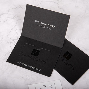 Đen Matte lật Hộp Tùy chỉnh đặc biệt giấy thành viên thẻ gấp bao bì hộp cho Thẻ quà tặng - Product Image 1