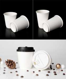 Vasos de Papel para Café con Doble Pared y Recubrimiento de PE, Resistentes al Calor, Desechables, para Bebidas Calientes, para Cafeterías, Personalizables con Marca, Antiderrames - Product Image 6