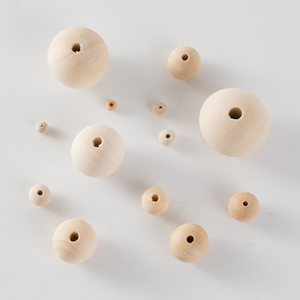 Perline a sfera, 100 pezzo di betulla/acero/loto in legno amichevole, in legno di alta qualità su misura/borsa decorazione personalizzata Logo europa - Product Image 4