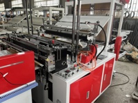Machine de fabrication de sacs en plastique biodégradable pour t-shirts entièrement automatique à grande vitesse, machine de découpe et de scellage de sacs
