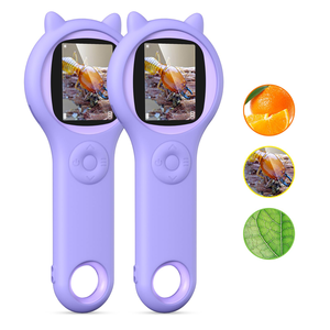 Microscopio Portátil de Plástico con Forma de Dibujos Animados para Niños, con Luz LED y Lupa, Fácil de Transportar, Visor de Insectos para Niños - Product Image 1