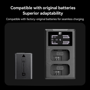 FB cargador inteligente rápido de dos ranuras para Sony <span class=keywords><strong>ZV</strong></span> E10 a6400 a6000 a6300 a7m2 a7r2 a6100 a5100 nex7 batería de cámara - Product Image 5