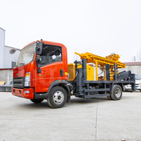 Camion de forage de puits d'eau domestique à moteur diesel, machine de forage de puits résidentiels, engin de forage de puits sur camion