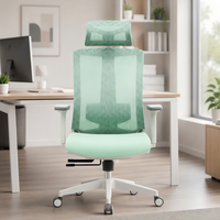 Chaise de bureau ergonomique pivotante en maille respirante avec support lombaire, idéale pour atelier moderne, hauteur réglable, mécanisme 3 positions, direct usine