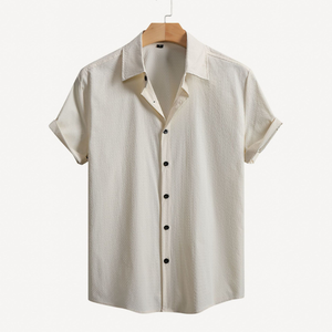 2025 New Summer <b>Men's</b> Retro Casual Summer Short Sleeve Loose <b>Shirts</b> <b>Men</b> Vintage <b>Beach</b> Wear Button Down <b>Shirt</b> Tops - Product Image 2