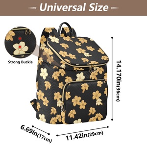 Nuevo Producto, Mochila Personalizada con Diseño de Flor de Hau Hawaiana para Niñas, Estudiantes Universitarias y de Preparatoria, con Cierre de Cremallera y Patrón de Personajes - Product Image 2