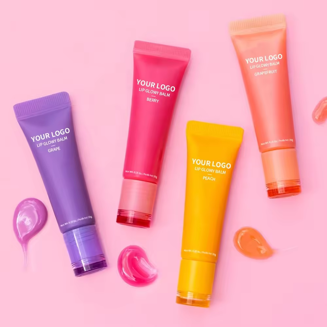 OEM Logo Fruit Lip Balm Hydrating Lip Glowy Balm Organic Moisturizing Tinted Lip Balm