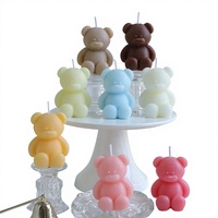 Bestseller Luxuriöse Duftkerzen mit Niedlichem Teddybär-Design 8 Farboptionen Neuartige Kerzen für Geschenkeläden und Einzelhandel