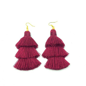 The Art of Handmade Woman's 3 <b>Tiered</b> Tassel Earrings - Product Image 1