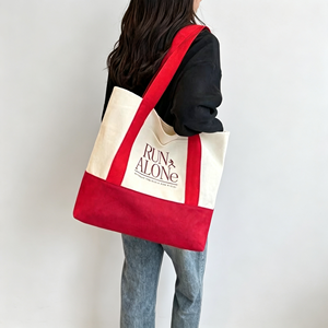 Custom Logo Canvas Tote Bag <b>Heavy</b> <b>Duty</b> Reusable Shopping Bag Large Capacity <b>Zipper</b> Shoulder Handle for Daily Travel - Product Image 3
