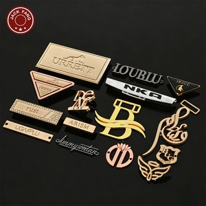 Étiquettes métalliques personnalisées pour vêtements, logo en relief 3D, forme rectangulaire, découpe laser, or, argent, or rose - Product Image 3