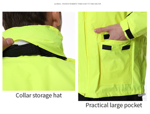 Hot Sale Custom <strong>Nylon</strong> Motorcycle Rainsuit Windproof <strong>Raincoat</strong> with Reflective Tape - Product Image 4