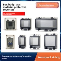 Couverture de protection transparente en PC imperméable pour disjoncteur Fenêtre d'observation imperméable pour boîte électrique à montage en surface