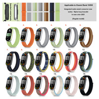 Forwelleny Nouveau Bracelet Bracelet Tête En Métal Particules Nylon Bracelet De Montre Intelligente pour Xiaomi 8 9 10 Correa Accessoires De Remplacement