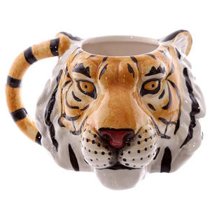 Tazas de Café de Cerámica con Forma de Animales Realistas, Tazas con Cabeza de Perro, León, Leopardo y Tigre, Tazas con Pintura, Tazas de Agua al por Mayor - Product Image 1