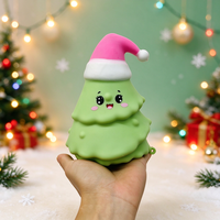 Kerst Jumbo Boom Squishy Speelgoed, TPR Schaal met Bloemvulling Knijp Stressverlichtend Speelgoed, Kerstfeest Favoriet voor Groothandel Cadeaus