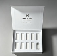 Caja Rígida Magnética de Dos Piezas con Impresión de Eslogan Personalizado, Inserto de EVA para Set de Péptidos Liofilizados, Tamaños Personalizados, 3ml 10ml