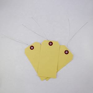 Expédition en gros étiquette de bagage Logo personnalisé <span class=keywords><strong>fil</strong></span> de fer étiquette volante en papier de Manille <span class=keywords><strong>pour</strong></span> vêtements - Product Image 3