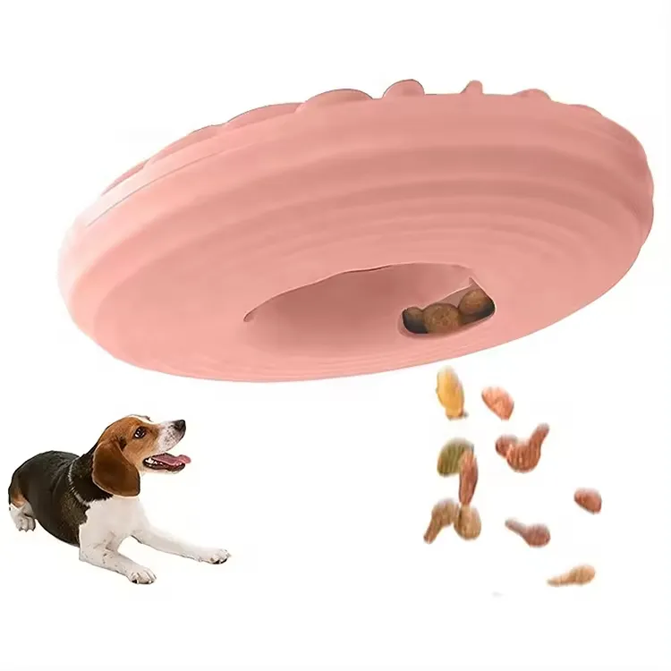 TPRบดฟันสุนัขเคี้ยวของเล่นอาหารรั่วสุนัขบินจับของเล่นFrisbeedกัดทนการฝึกอบรมInteractiveสุนัขของเล่น