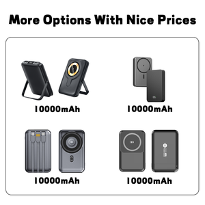 Custom Logo Small Magnetic Wireless Powerbank 5000mAh/10000mAh Ultra Slim Portable Fast Charge with Holder for <b>Phone</b> - Product Image 5