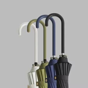 Parapluie droit de style japonais en acier 16K, léger, résistant au vent et à la pluie - Product Image 4