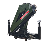 Grue à flèche articulée hydraulique de 4 tonnes, moteur diesel, grue montée sur camion pliable, personnalisable pour les projets de construction