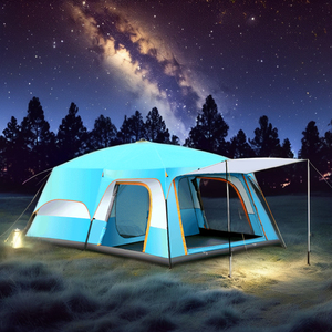 Nhà Máy Bán Buôn Lớn Cắm Trại Ngoài Trời Polyester Oxford Lều Hai Phòng Cho 8-12 Người Không Thấm Nước Gia Đình Lều - Product Image 2