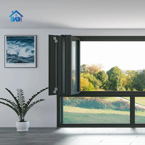 Customized Thermal Break Triple Glazed Aluminum <strong>Folding</strong> Glass <strong>Windows</strong> Australia Villa's Versatile Vertical Opening Frame - Product Image 2