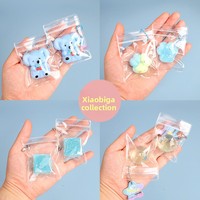 Pendentif jouet anti-stress musical en caoutchouc transparent, petit ours dessin animé à nez, à pincer, en forme de boulette de pâte à sucre