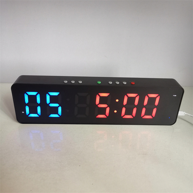 2 Inch 6 Digits GYM Fitness Training Timer with Stopwatch and LED Clock