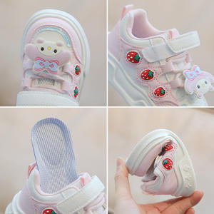 Filles Printemps Automne All-Match Casual Sneakers Chaussures de sport à semelle souple avec dessin animé mignon pour les sports d'enfants - Product Image 5